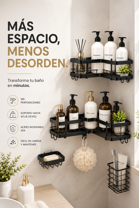 Organizador Adhesivo Premium 5 en 1 – Más Espacio sin Perforar