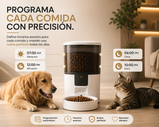 Comedero Automático Inteligente para Mascotas – Alimentación Siempre a Tiempo