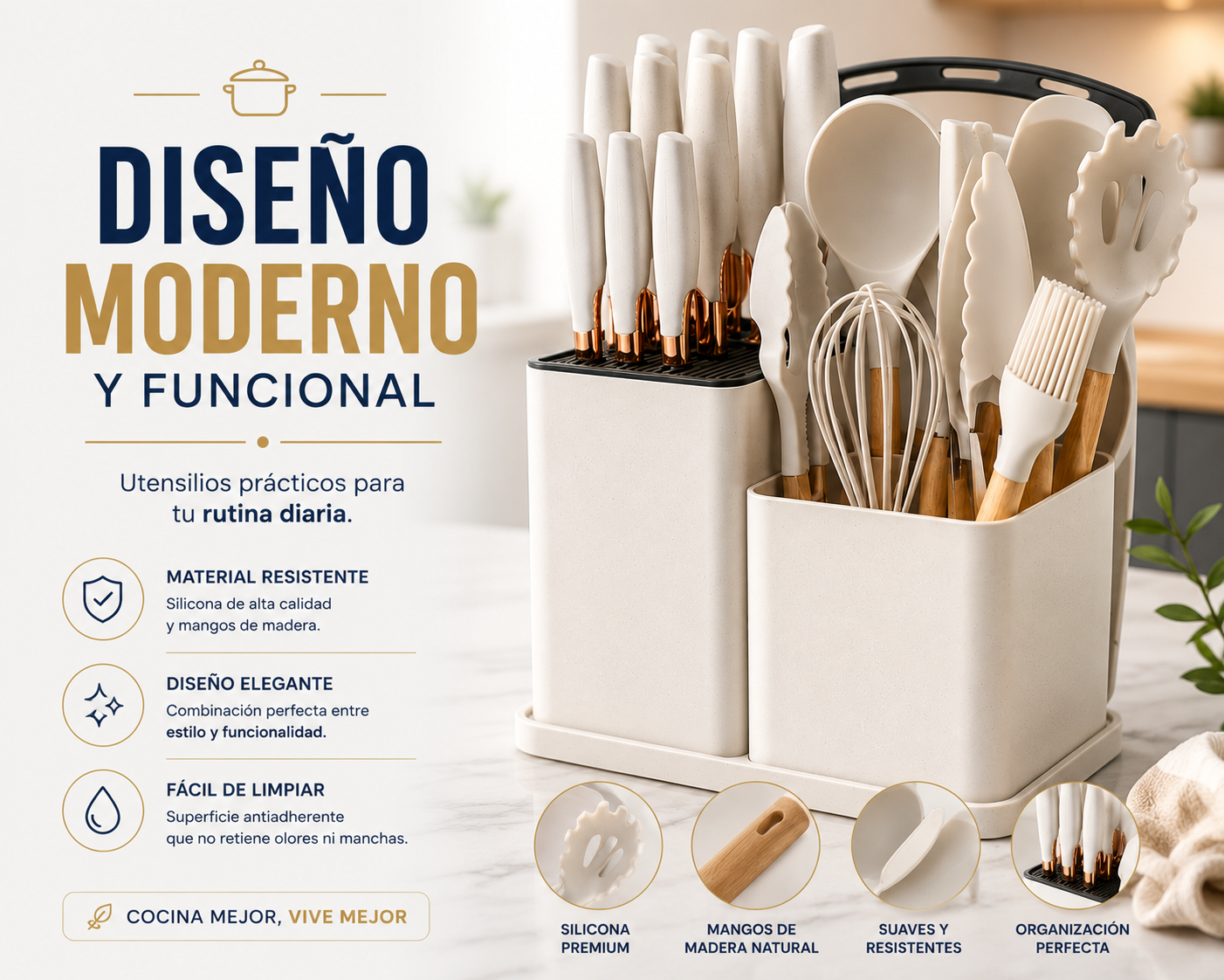 Kit Completo de Utensilios de Cocina – 19 Piezas